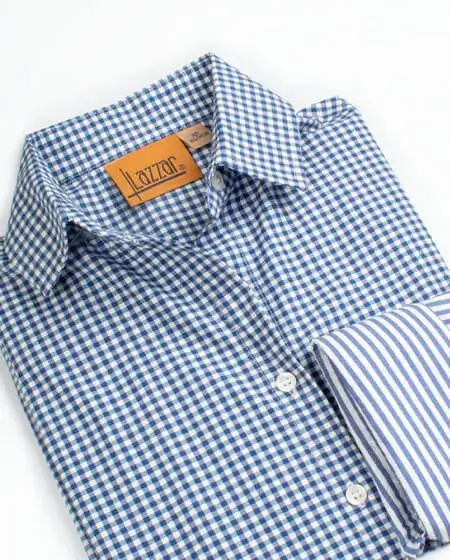Blusa moderna de rayas con cuadro