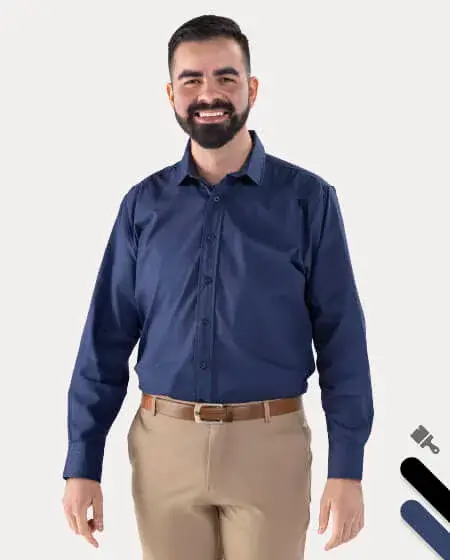 Camisas de Gabardina Italiana para Trabajo