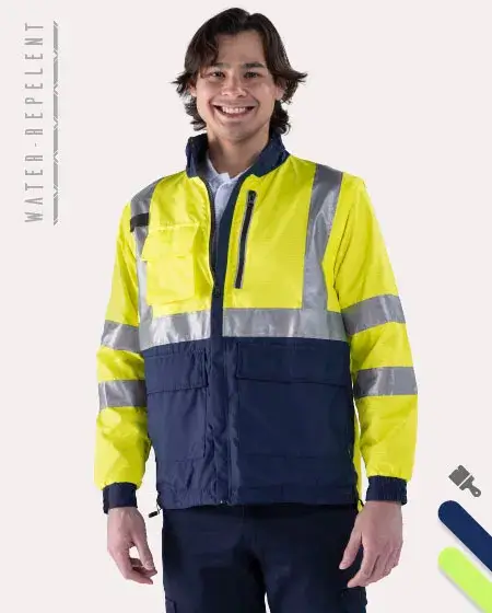 High Visibility Reversible Removable Sleeves Jacket